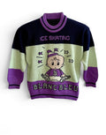 Vintage Ice Skating Graphic Knit Sweater