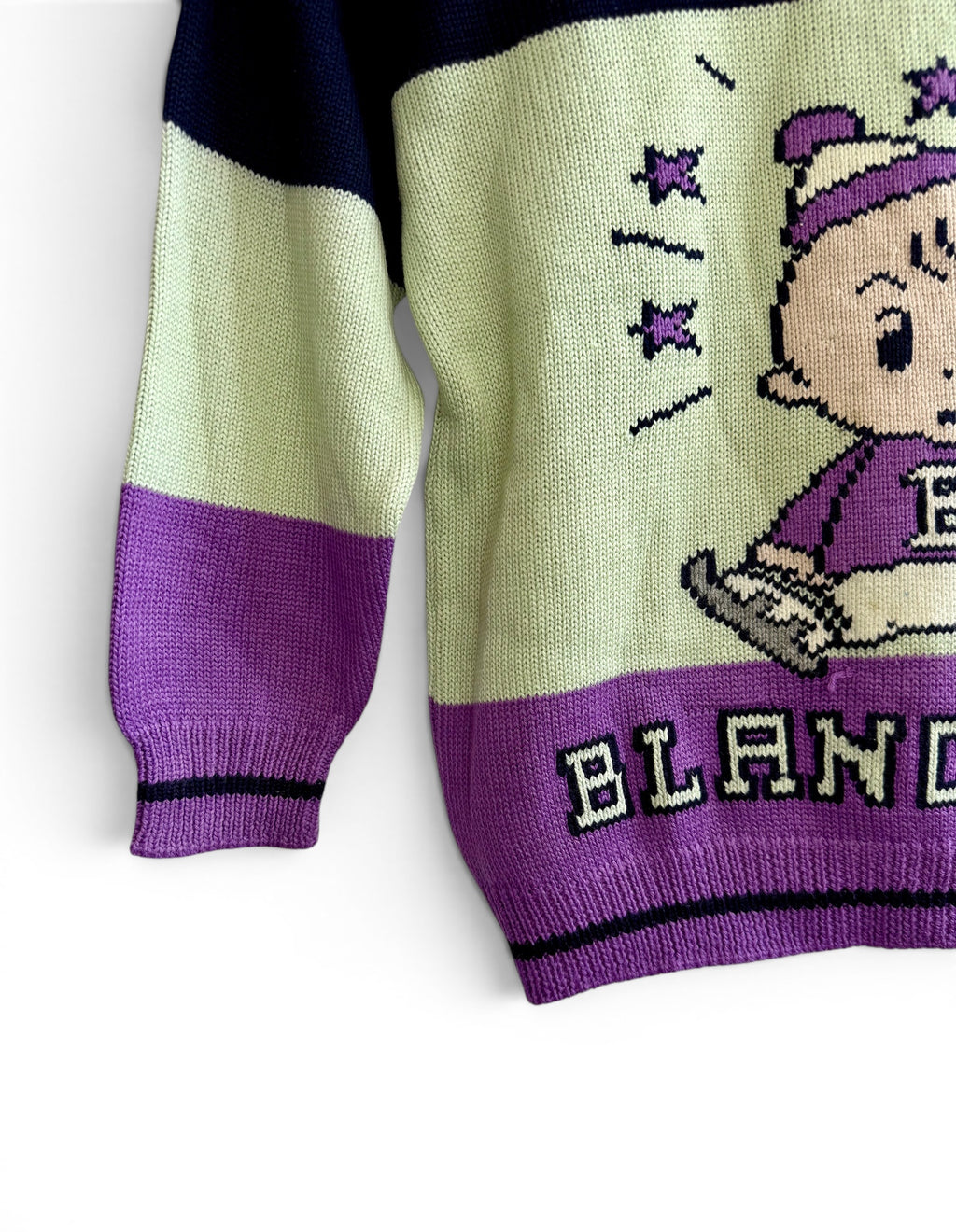 Vintage Ice Skating Graphic Knit Sweater