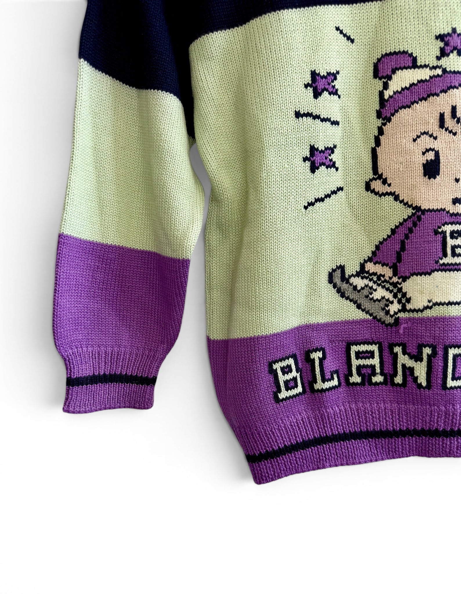 Vintage Ice Skating Graphic Knit Sweater