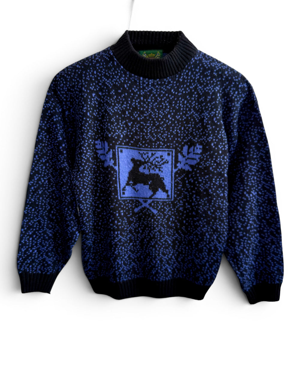 Vintage Blue Nordic Knit Sweater