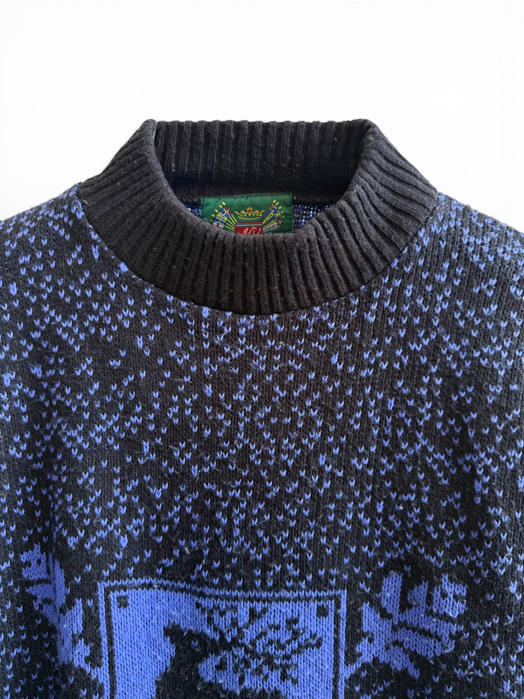 Vintage Blue Nordic Knit Sweater