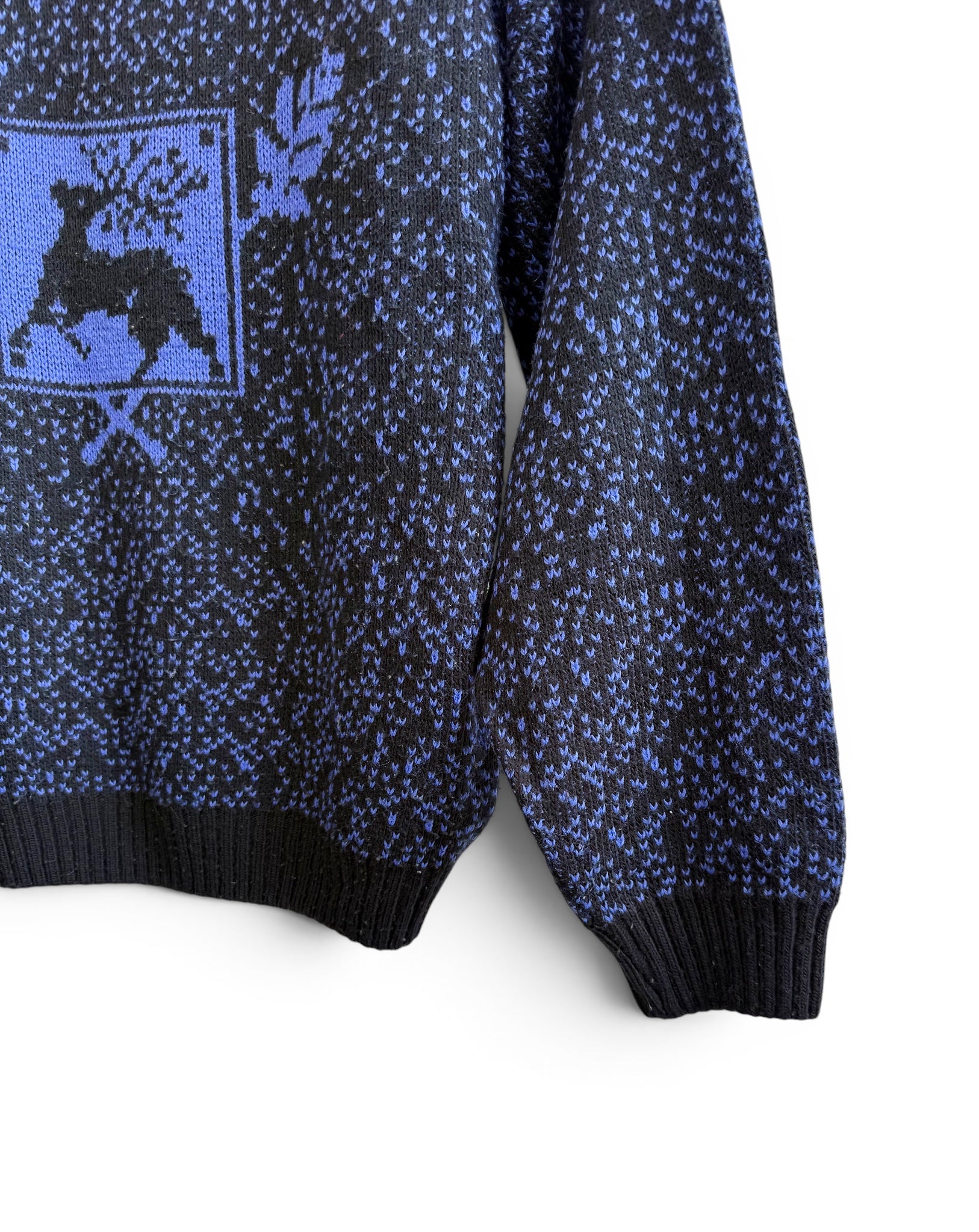 Vintage Blue Nordic Knit Sweater