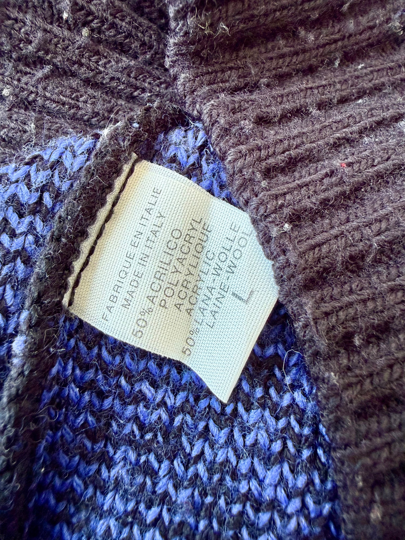 Vintage Blue Nordic Knit Sweater