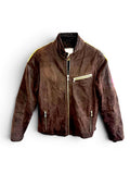 Vintage Distressed Leather Racing Jacket