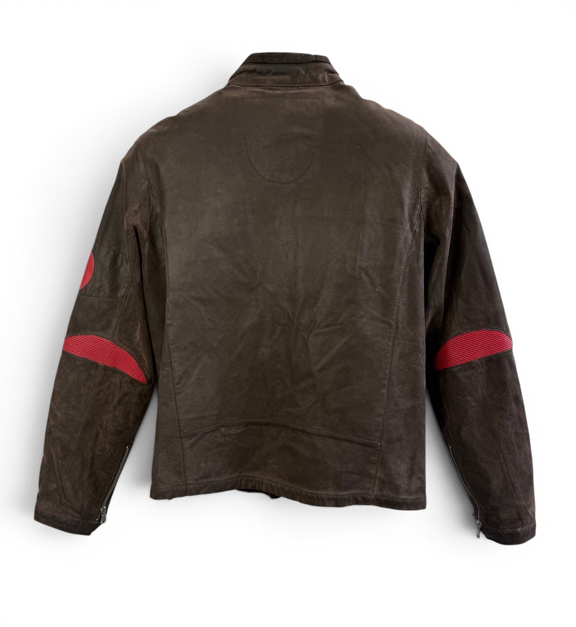 Vintage Distressed Leather Racing Jacket