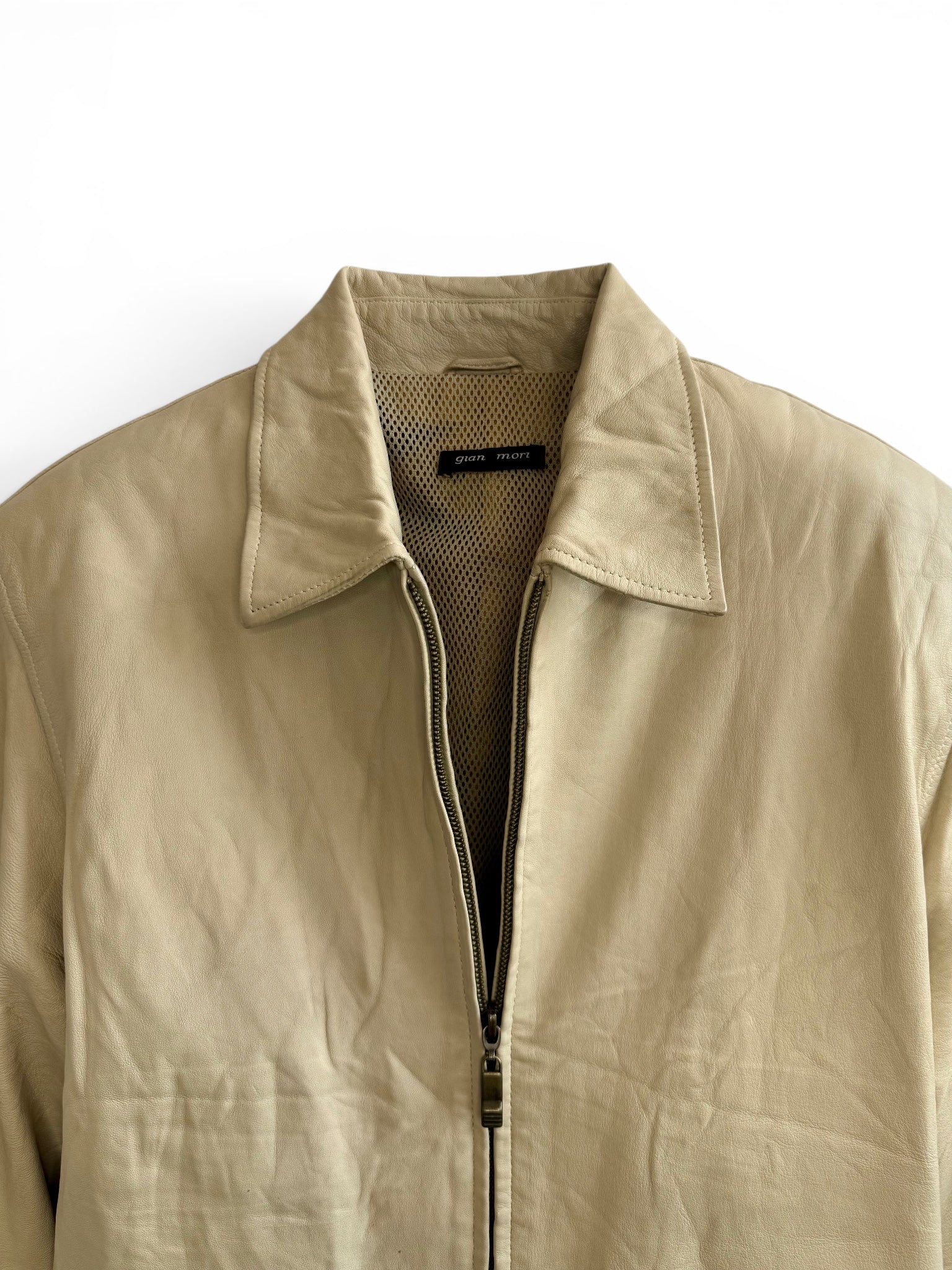 Vintage Gian Mori Leather Zip Jacket
