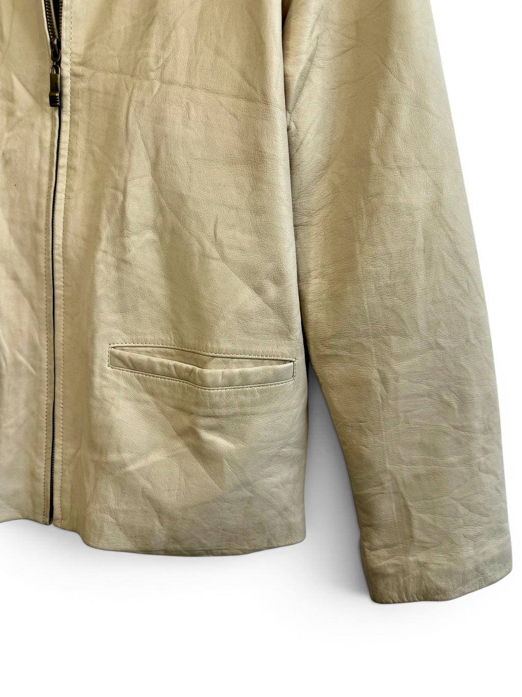 Vintage Gian Mori Leather Zip Jacket