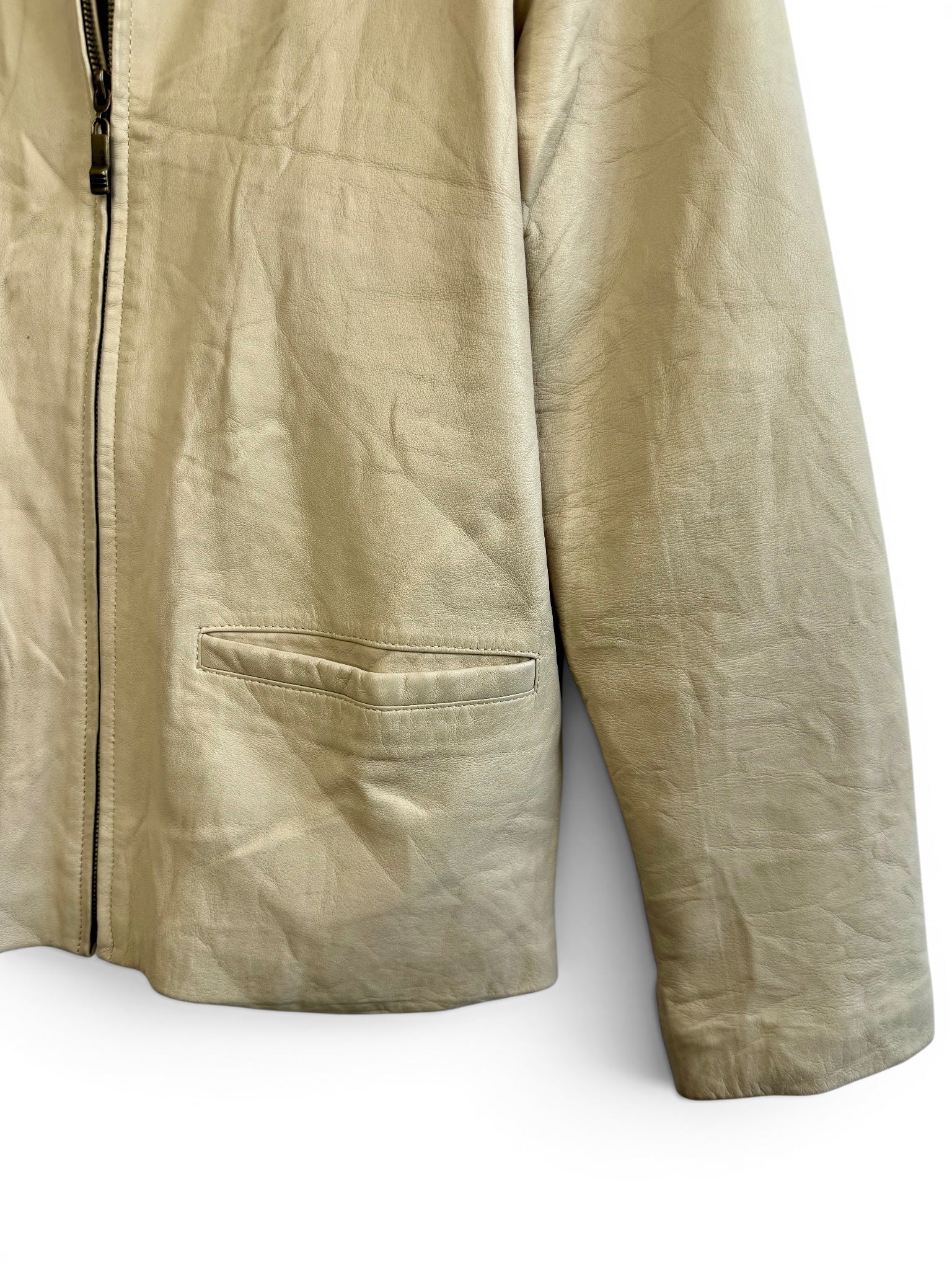 Vintage Gian Mori Leather Zip Jacket