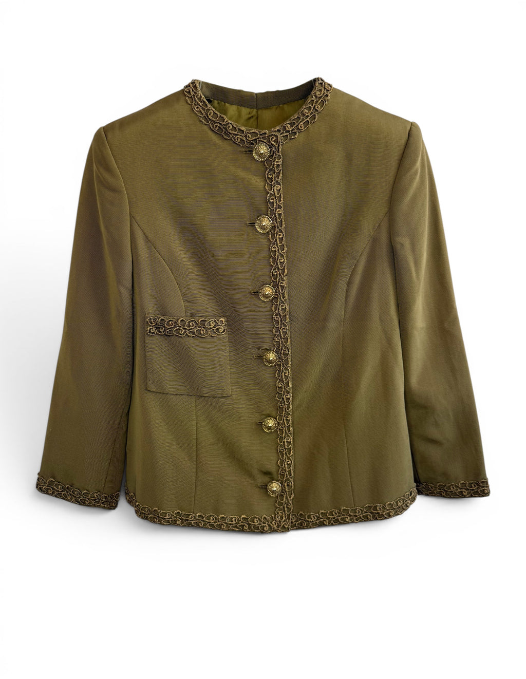 Vintage Olive Military Style Jacket