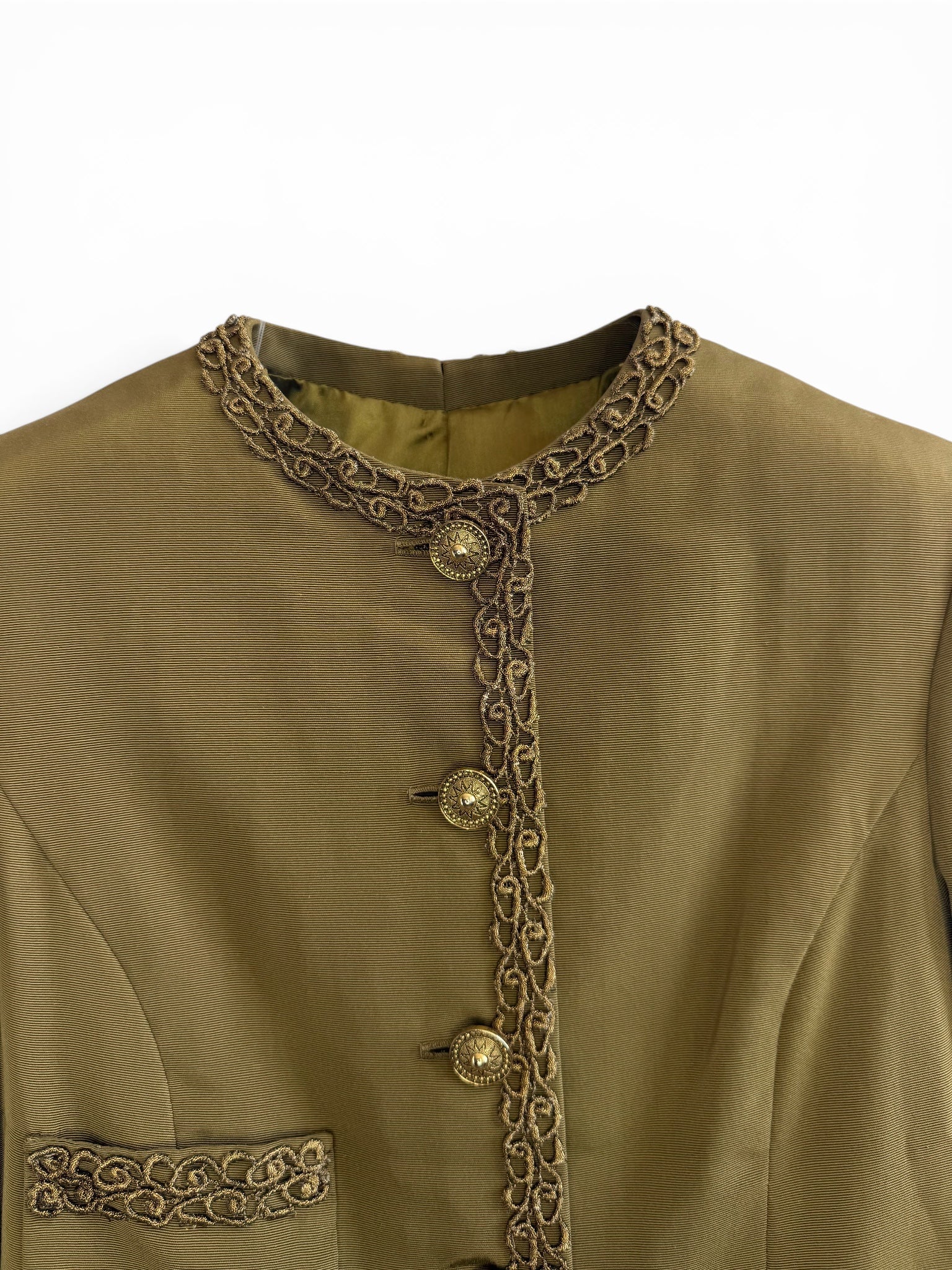 Vintage Olive Military Style Jacket