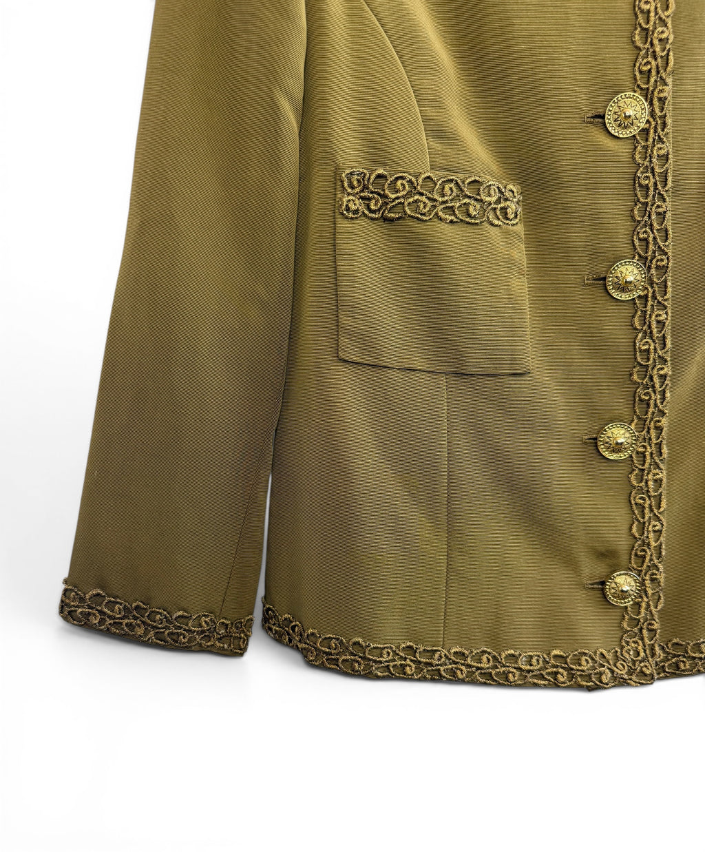 Vintage Olive Military Style Jacket