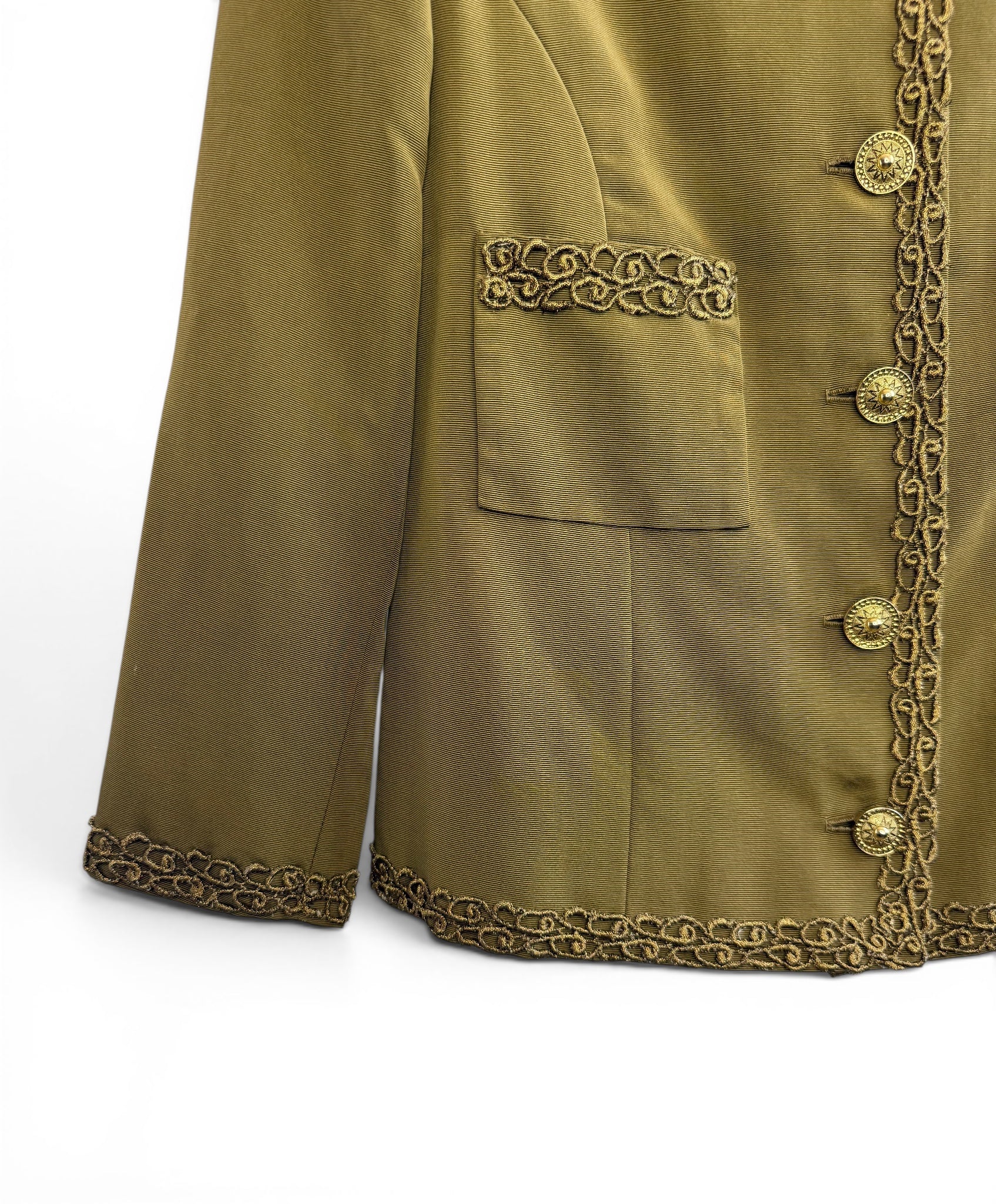 Vintage Olive Military Style Jacket