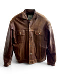 Vintage Lee Western Cut Leather Trucker Jacket