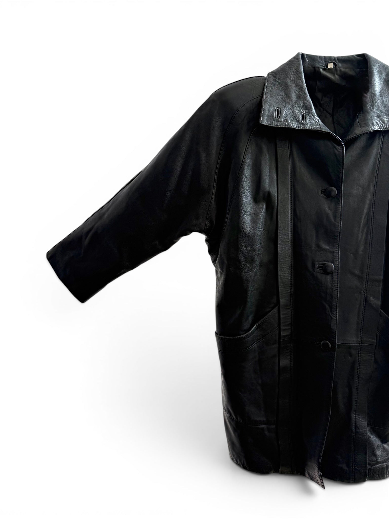 Vintage Batwing Leather Coat