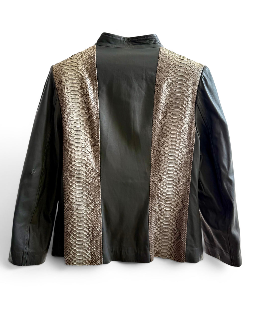 Vintage Leather Jacket | Python-Panel Front