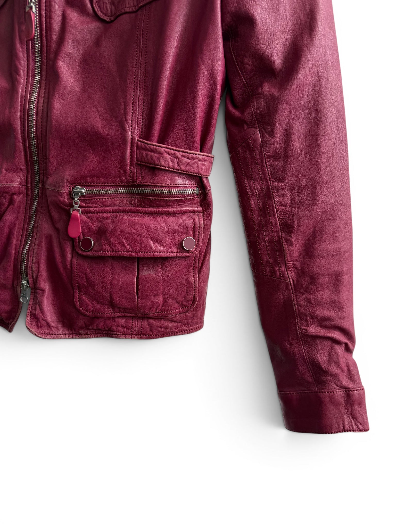 Vintage Leather Moto Jacket