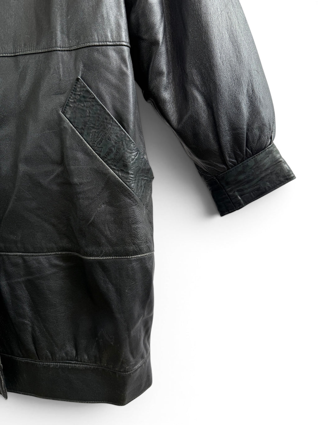 Vintage Leather Ombré Coat