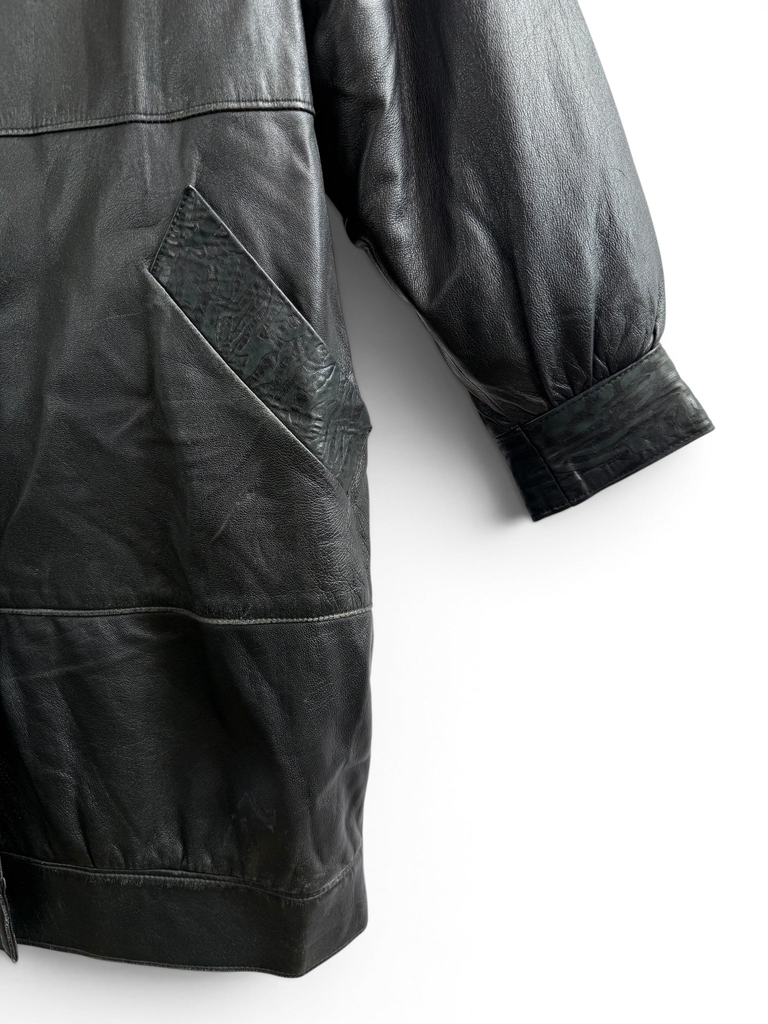 Vintage Leather Ombré Coat