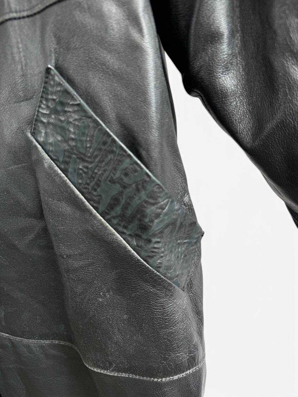 Vintage Leather Ombré Coat