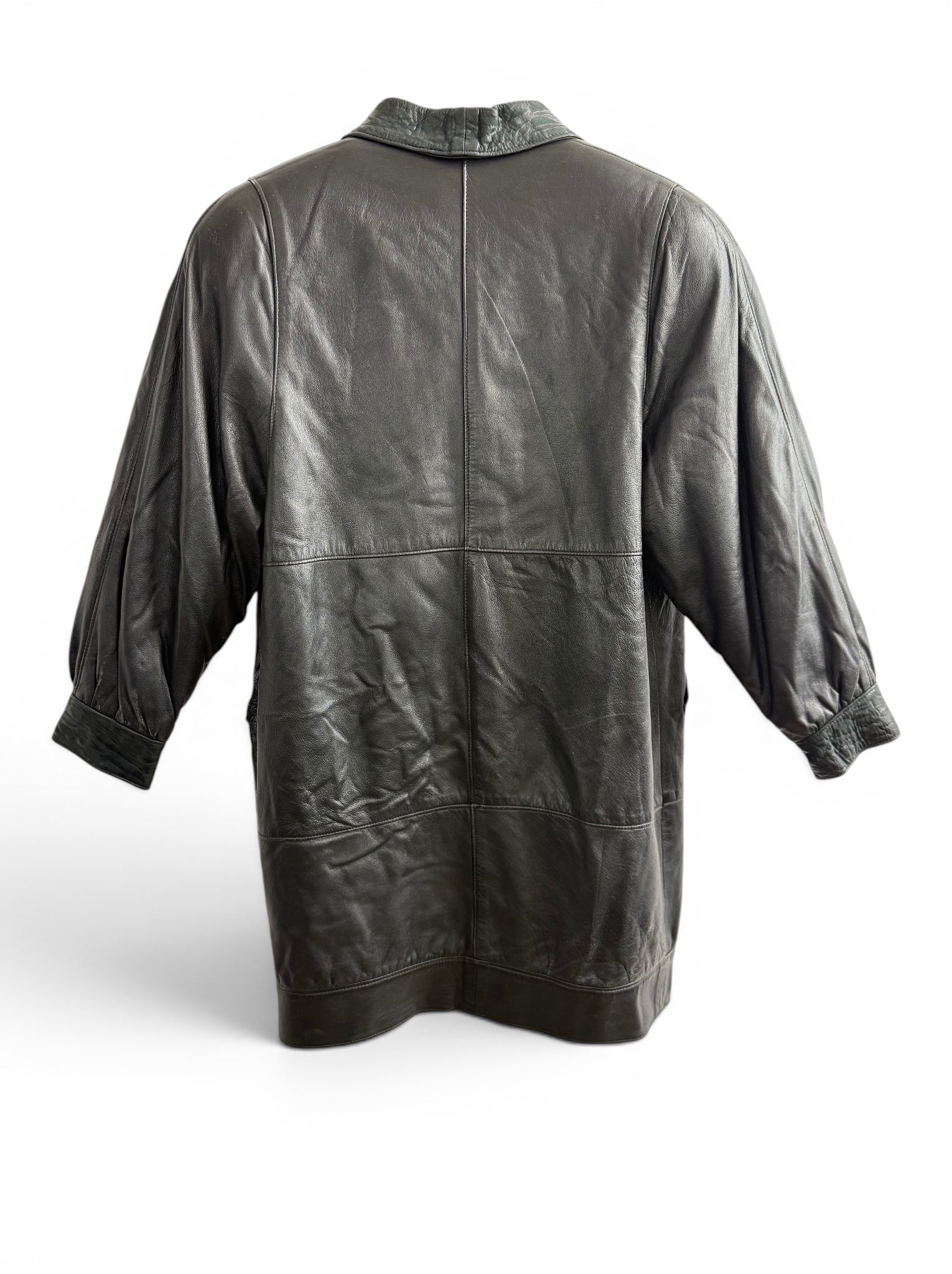 Vintage Leather Ombré Coat