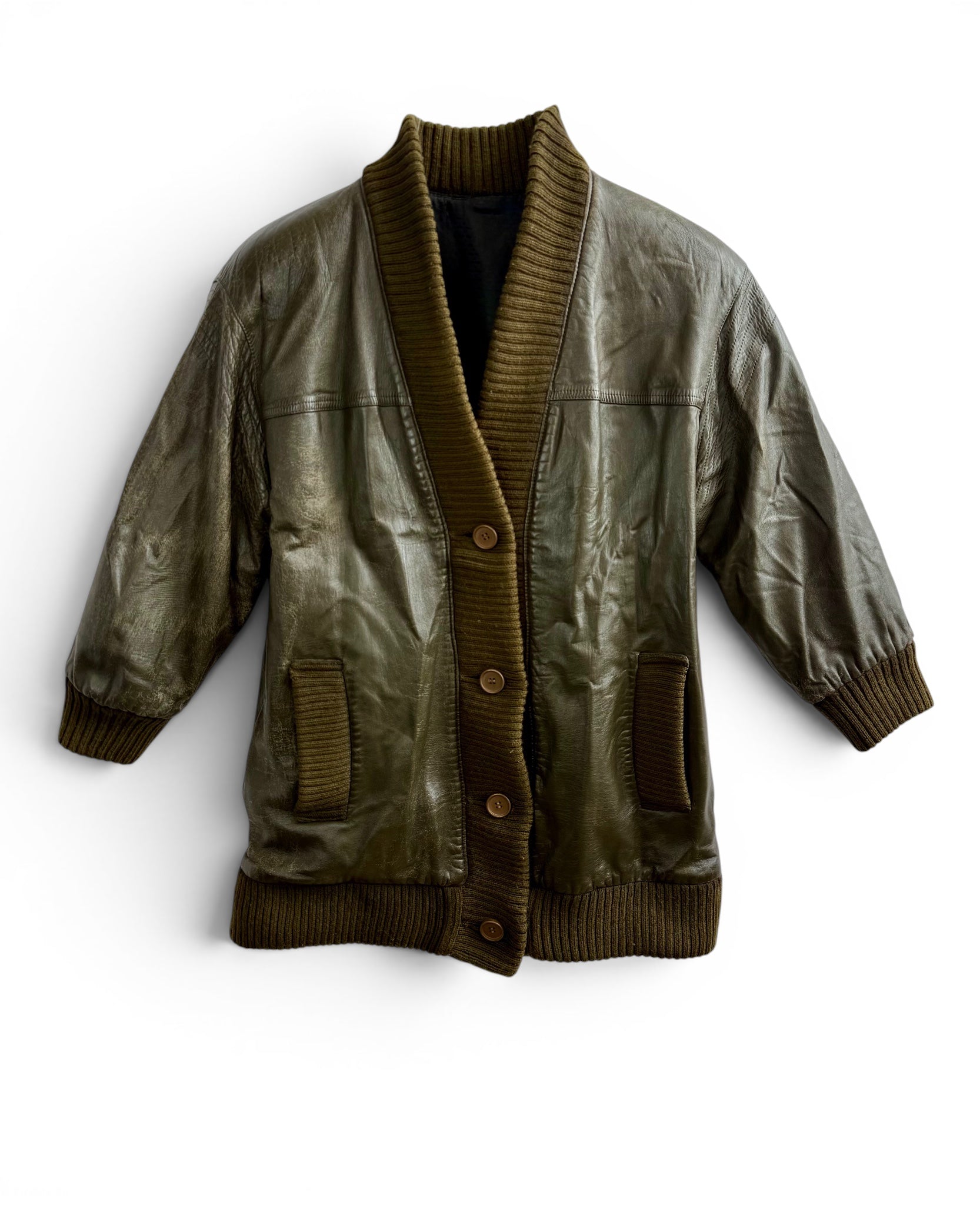 Vintage Boutique for El Corte Inglés Leather Bomber Jacket