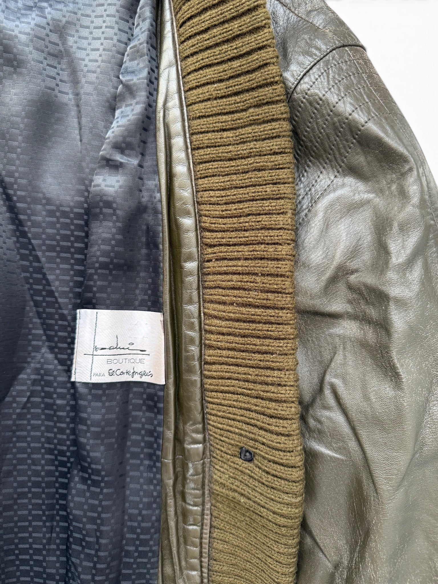 Vintage Boutique for El Corte Inglés Leather Bomber Jacket