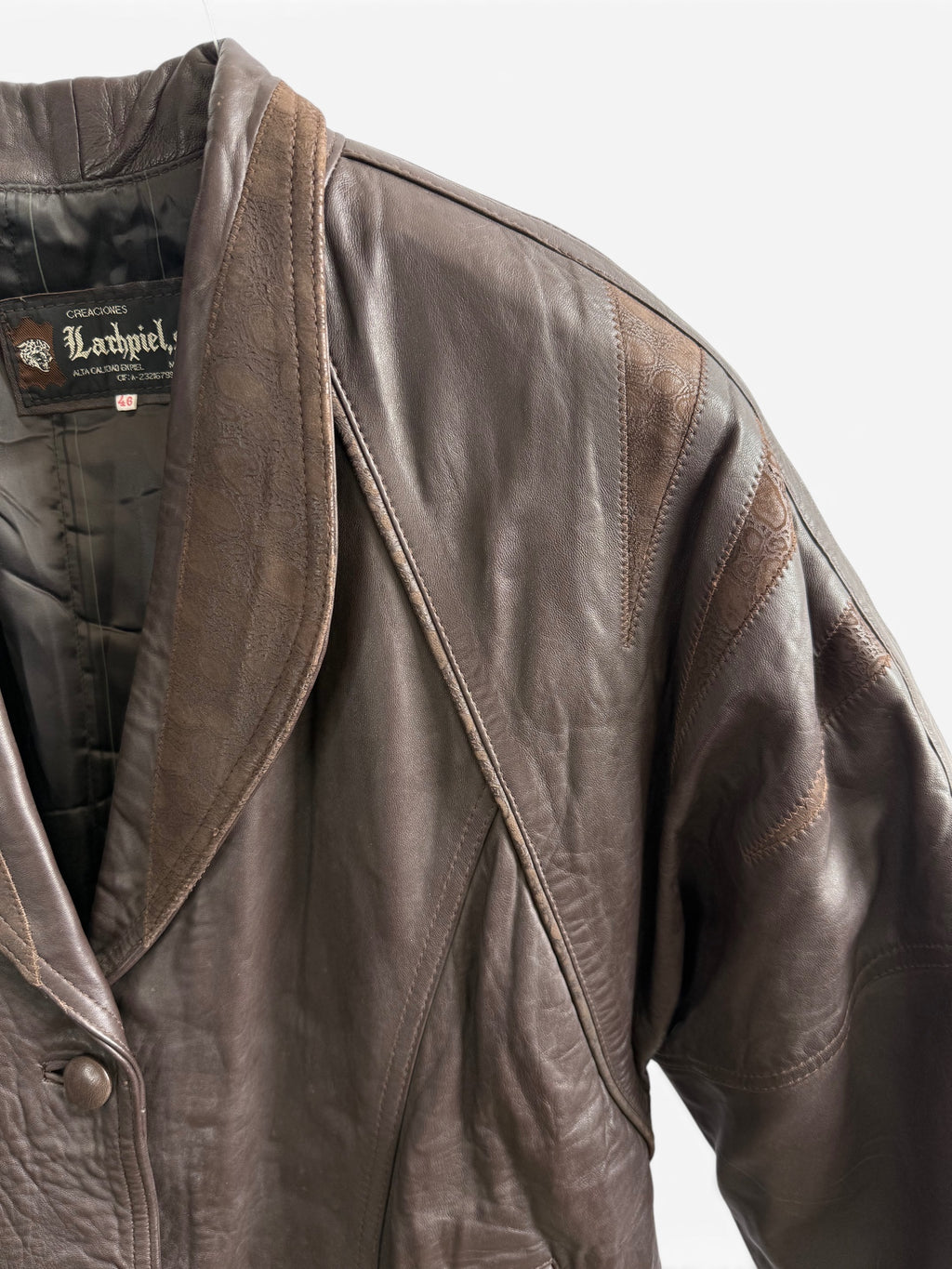 Vintage Deadstock Creaciones Larhpiel Leather Jacket