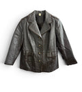 Vintage Studded Leather Jacket — Brown