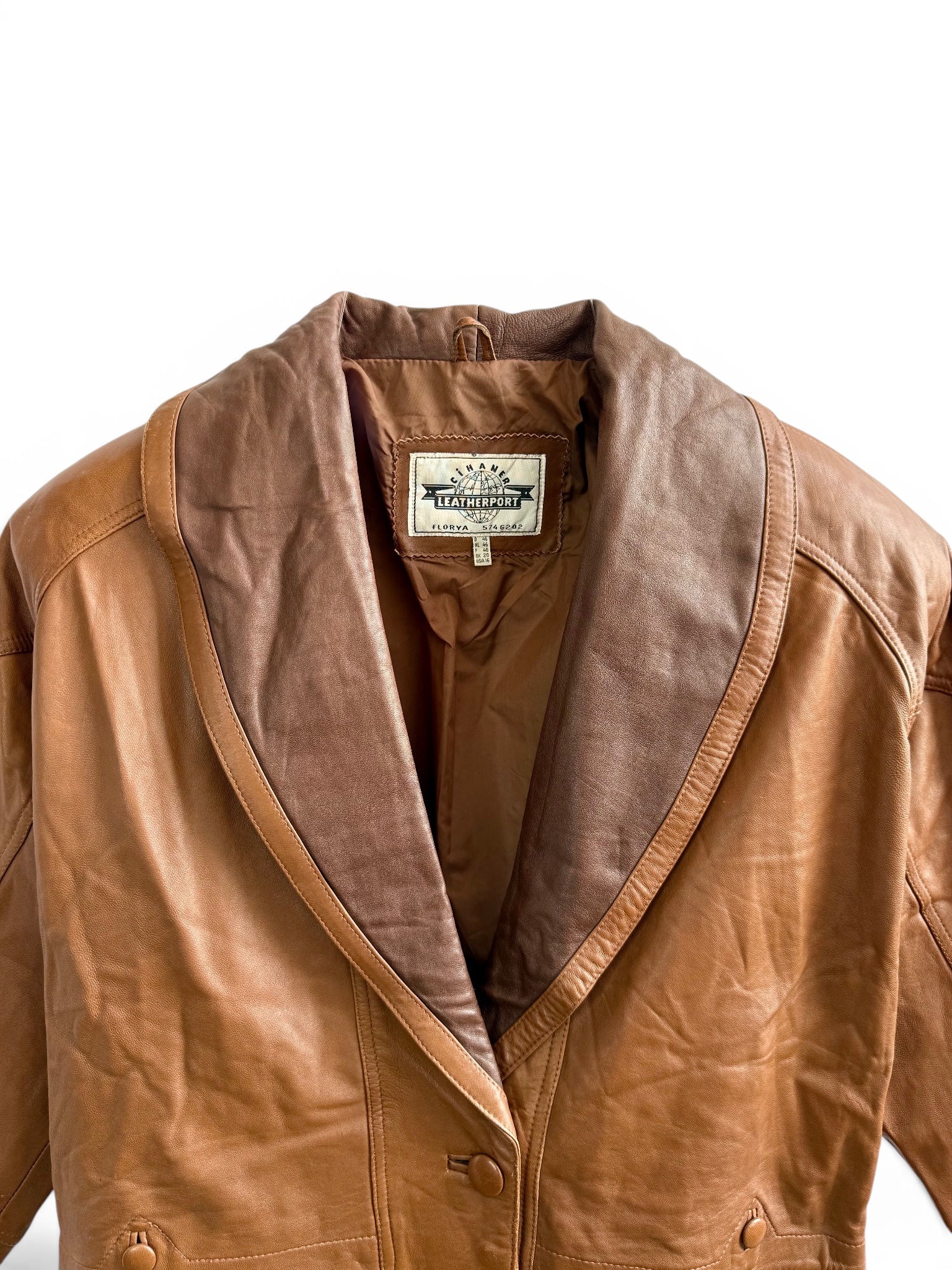 Vintage Cihaner Leatherport Two-Tone Leather Jacket