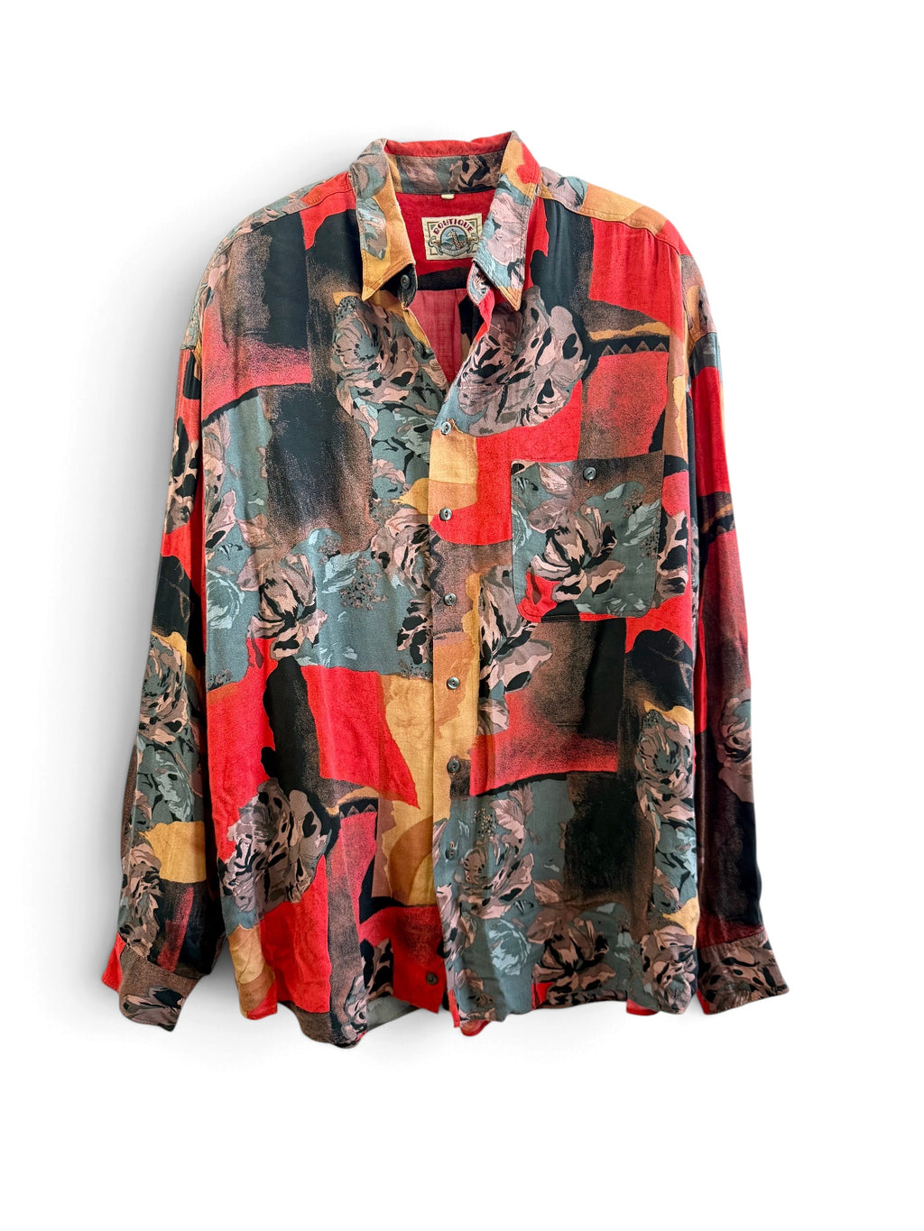 Boutique Collection Abstract Floral Shirt