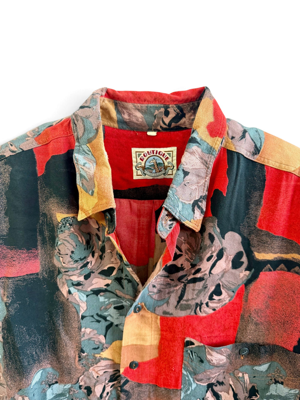 Boutique Collection Abstract Floral Shirt