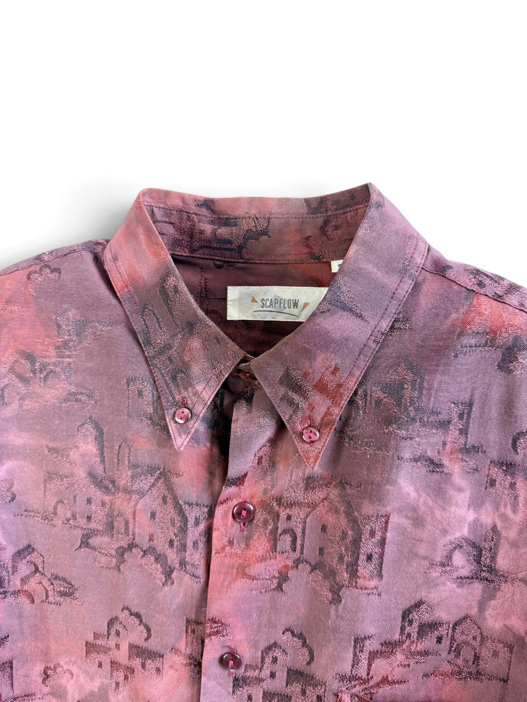 Scaffold Village Print Vintage Shirt