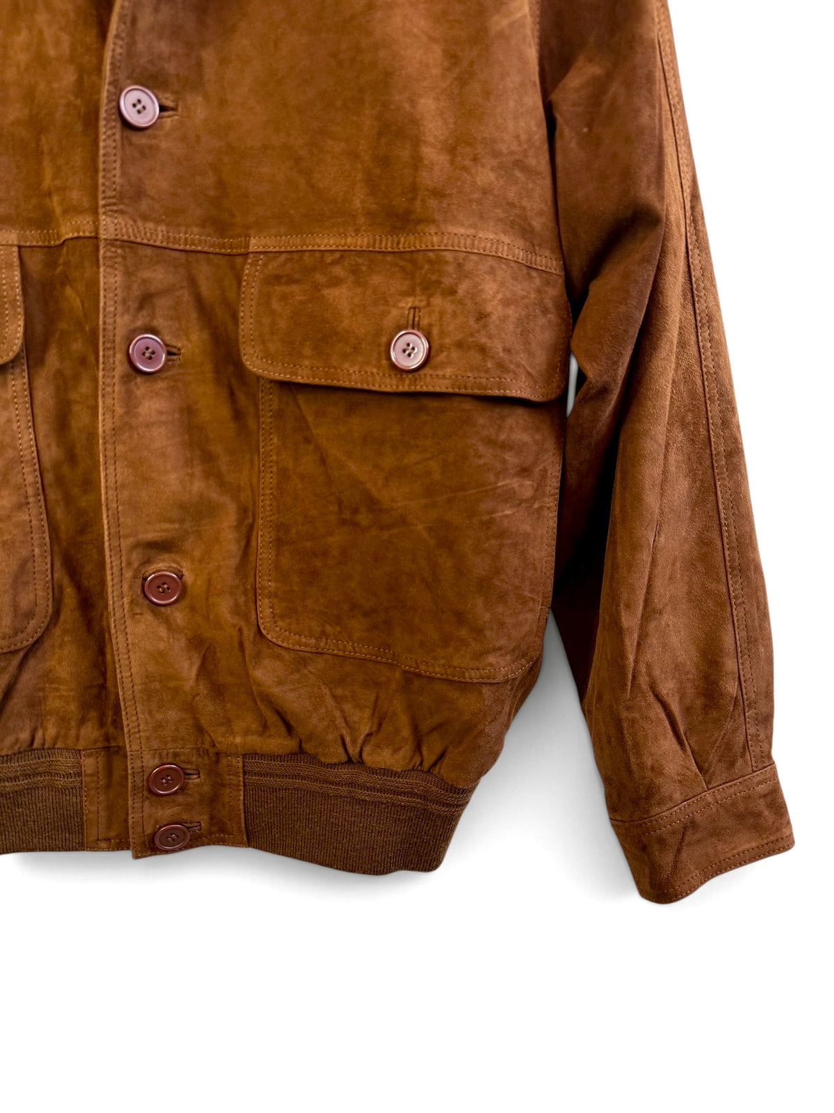 Vintage Suede Bomber Jacket