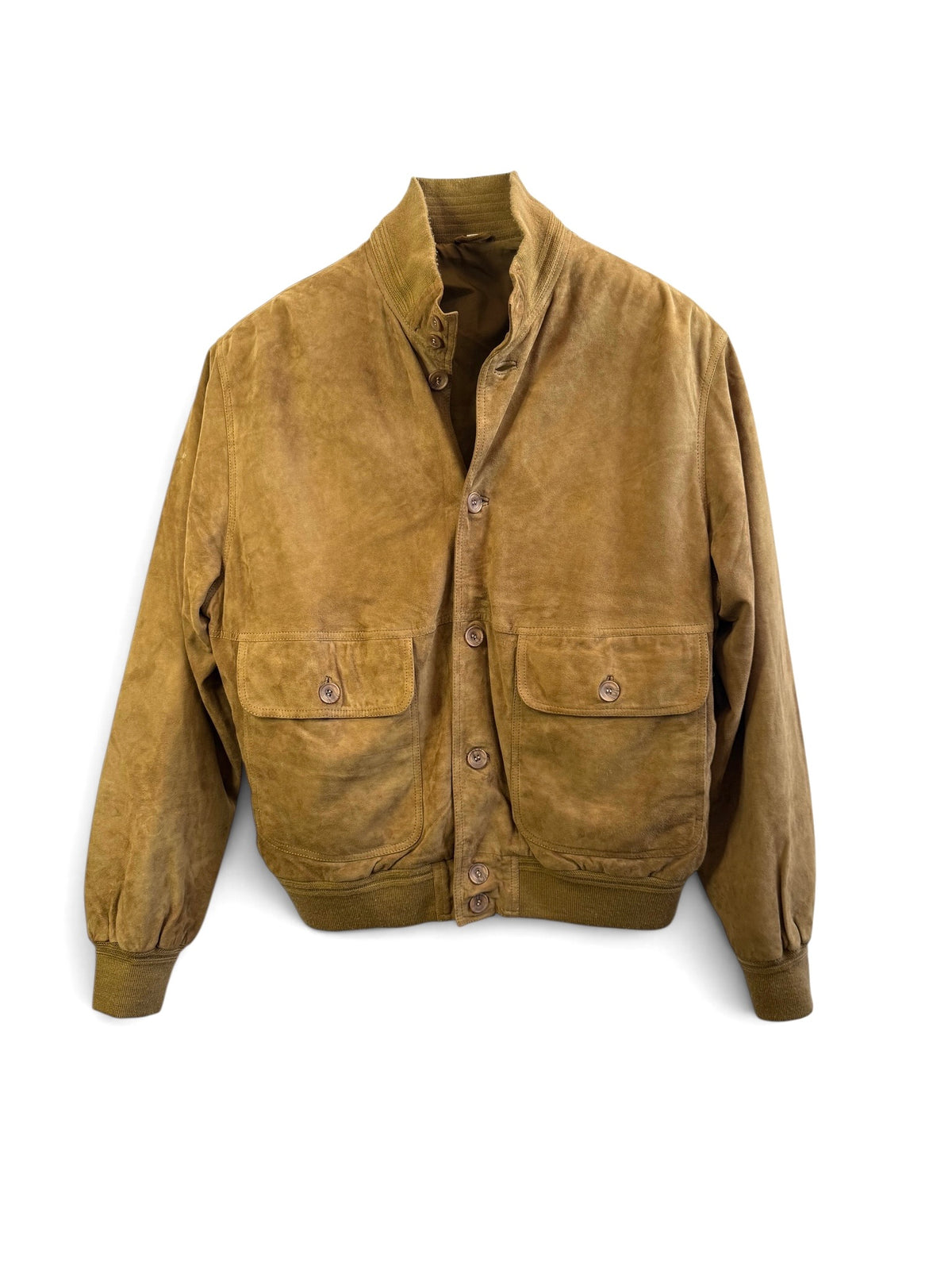 Vintage Suede Bomber Jacket