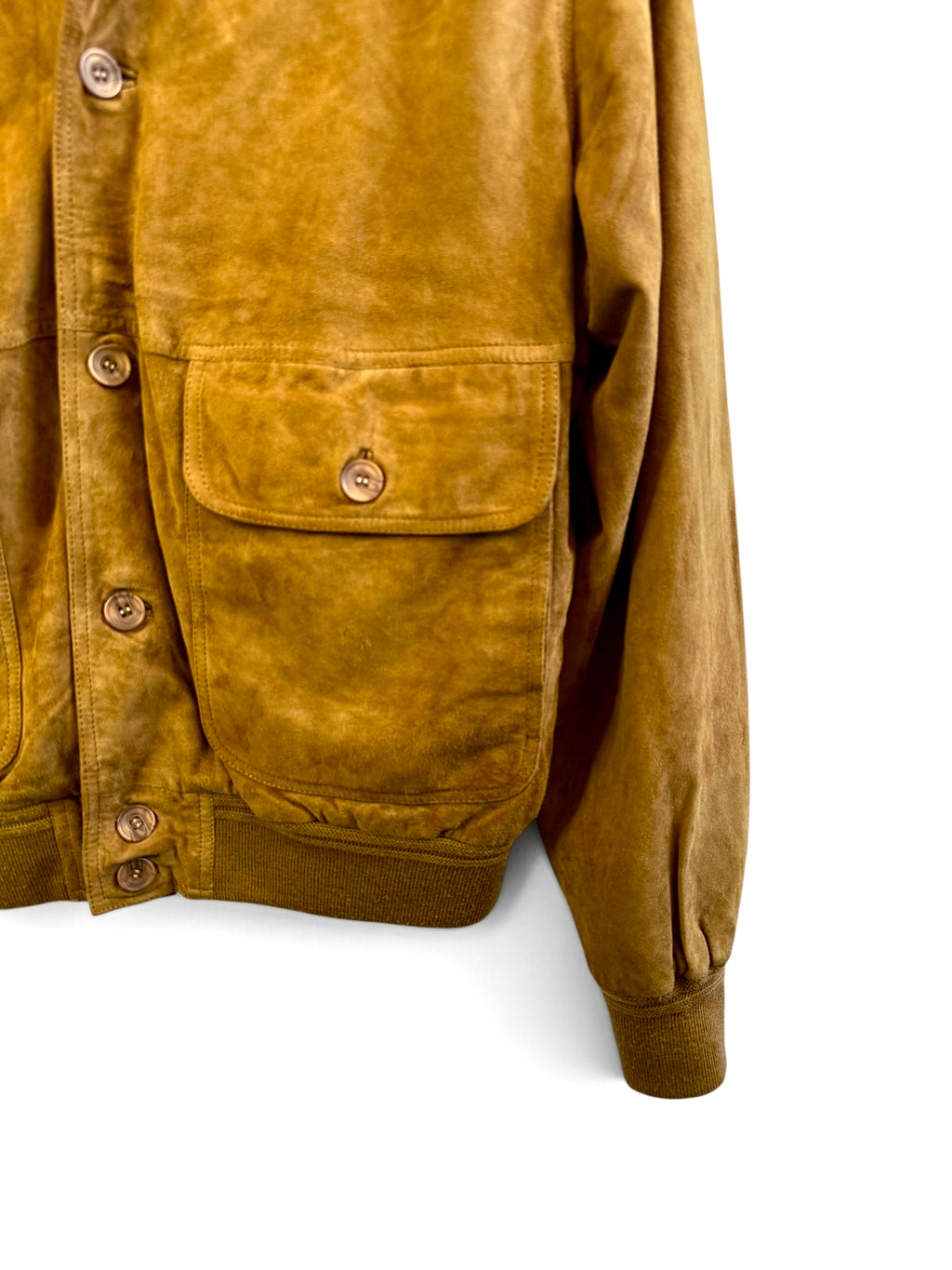 Vintage Suede Bomber Jacket