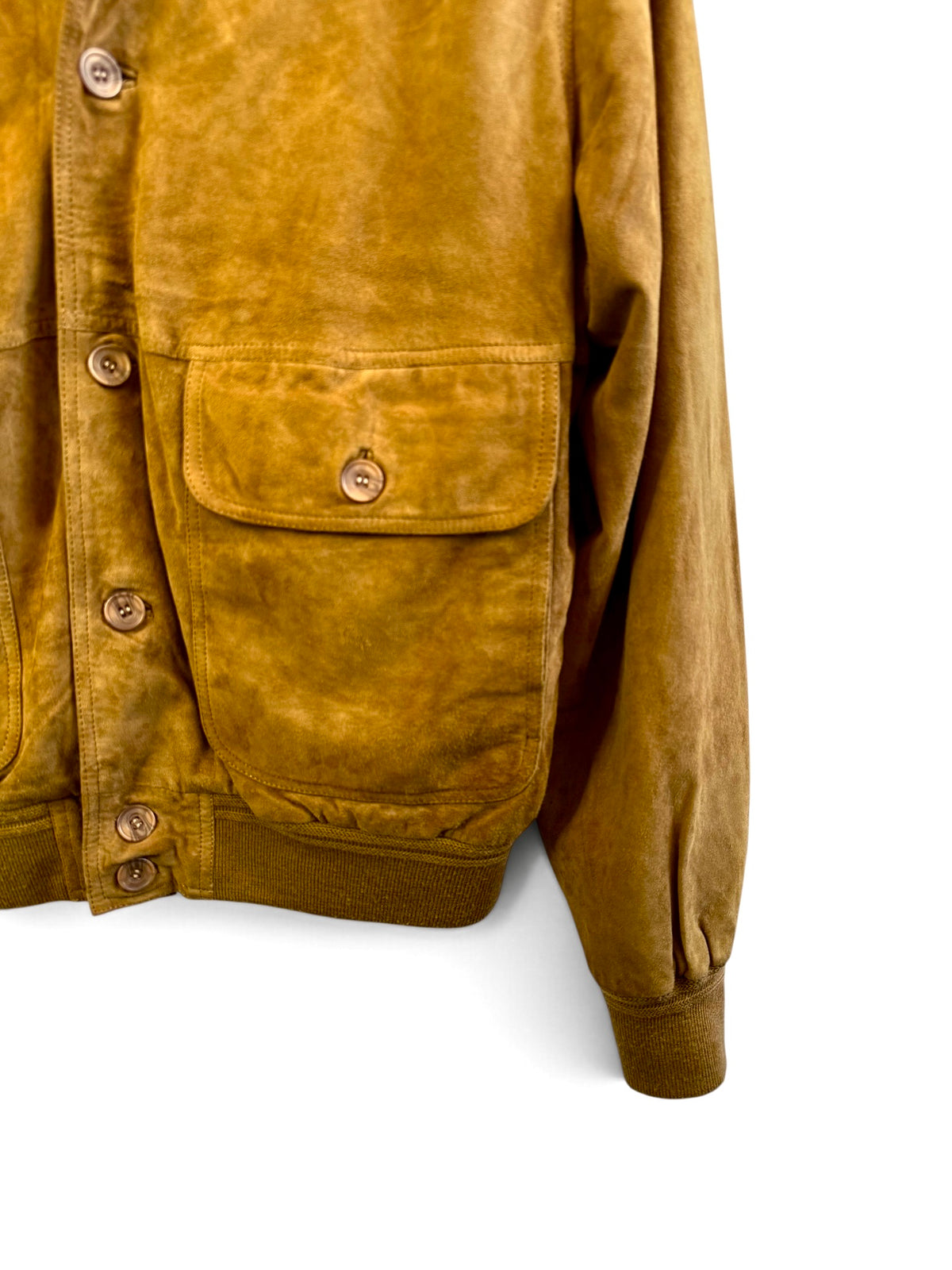 Vintage Suede Bomber Jacket