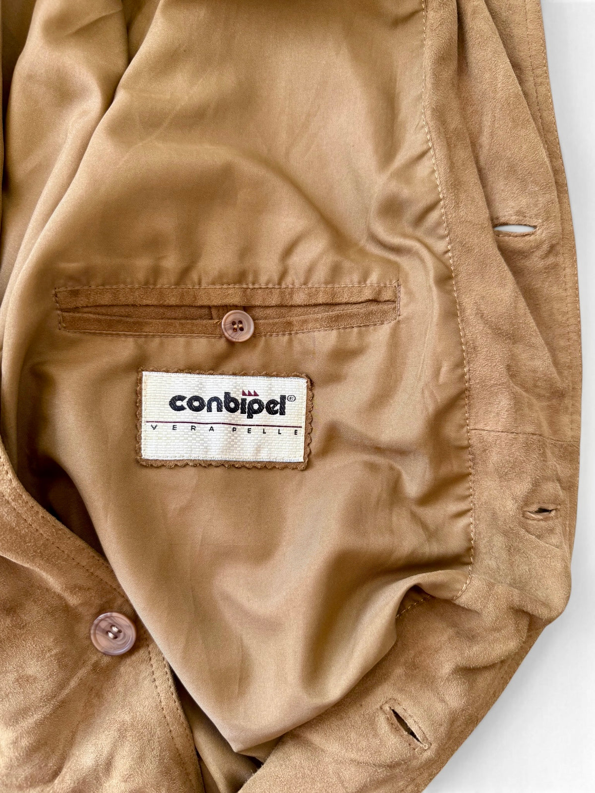 Vintage Suede Bomber Jacket