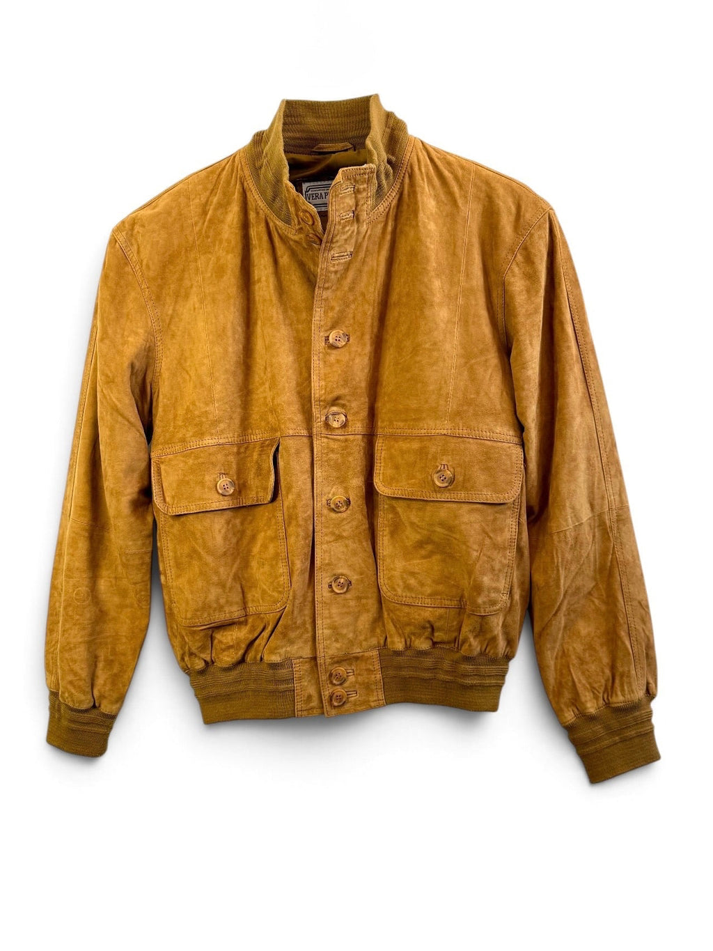 Vintage Suede Bomber Jacket