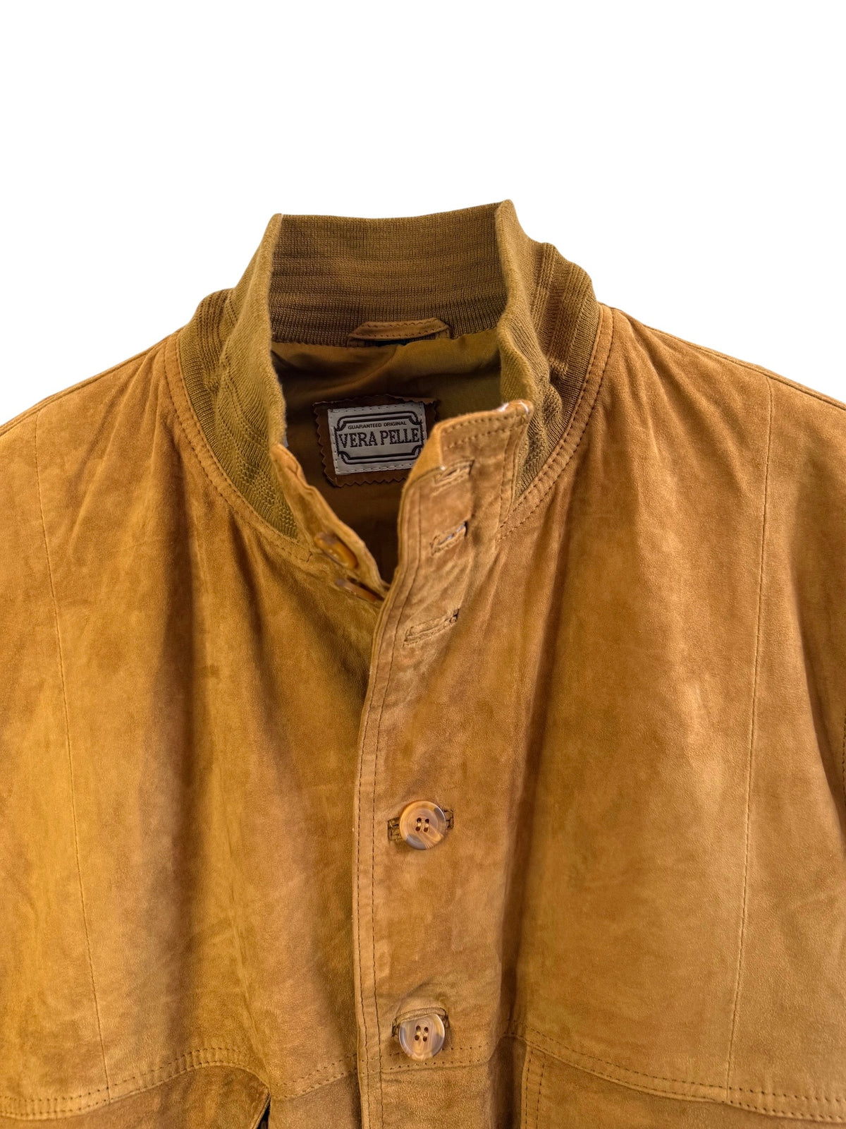 Vintage Suede Bomber Jacket