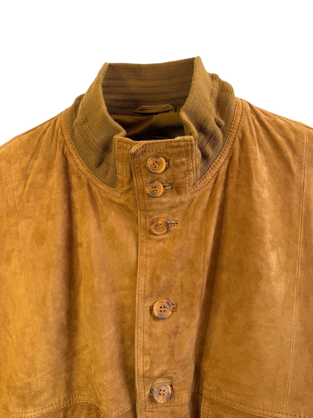Vintage Suede Bomber Jacket
