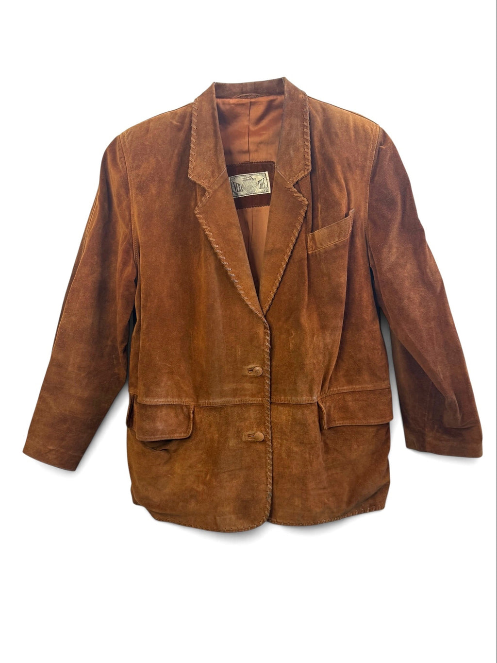 Vintage Suede Leather Blazer