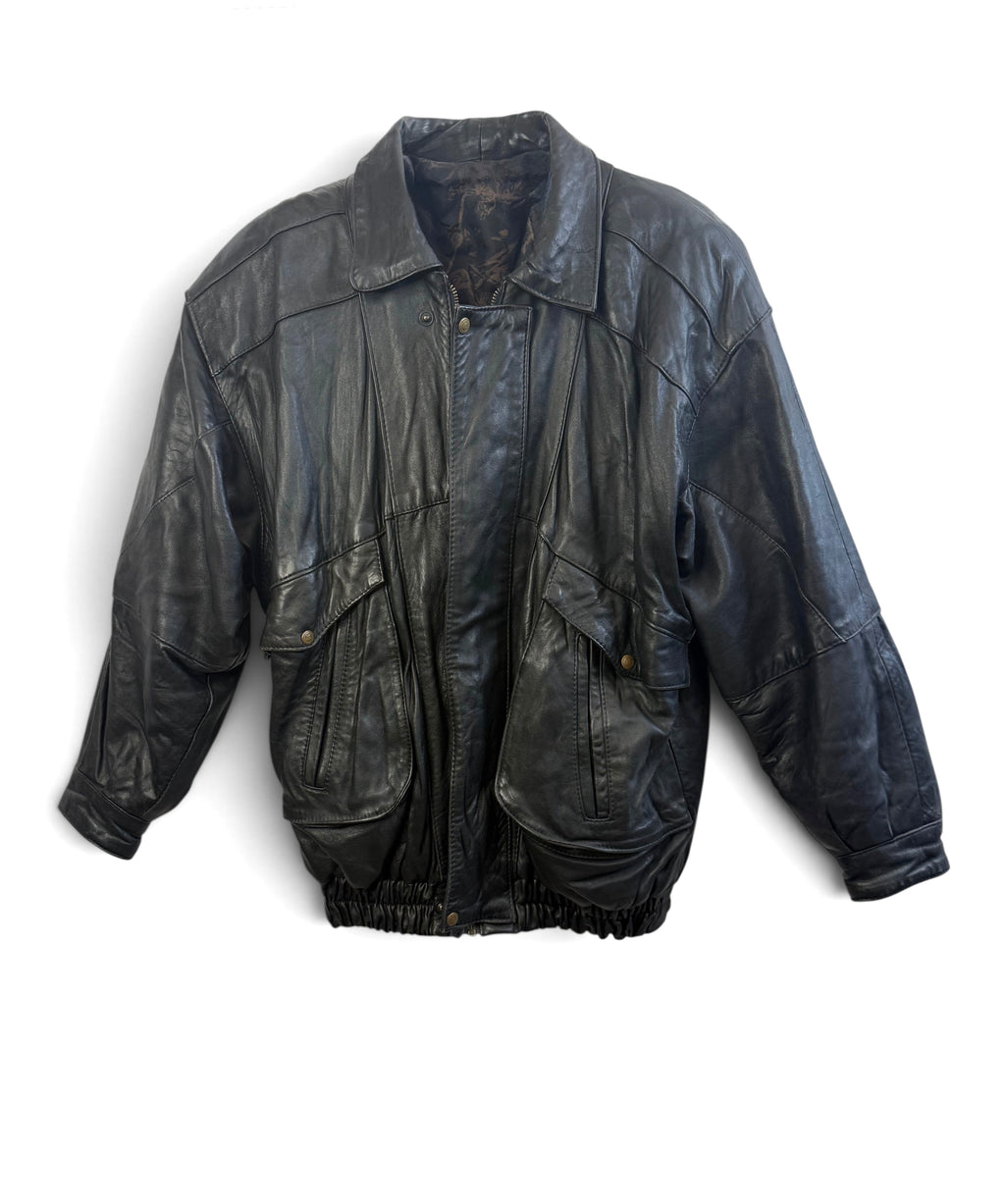 Vintage Leather Bomber