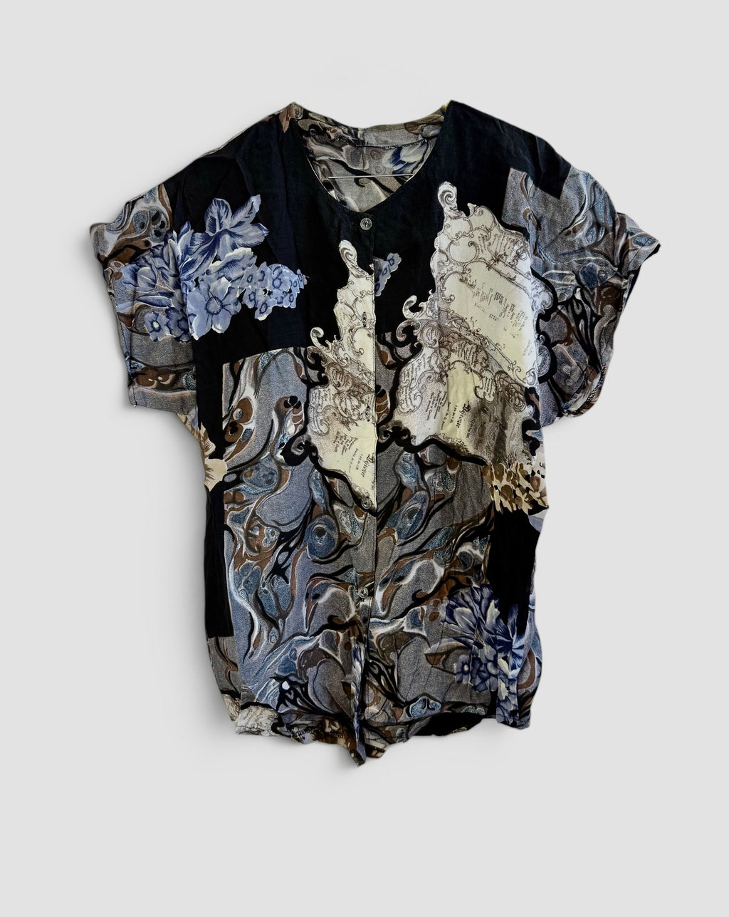 Vintage Printed Blouse