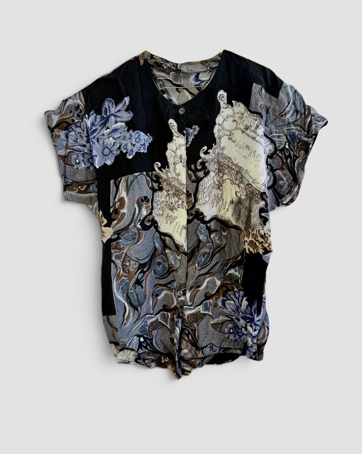 Vintage Printed Blouse