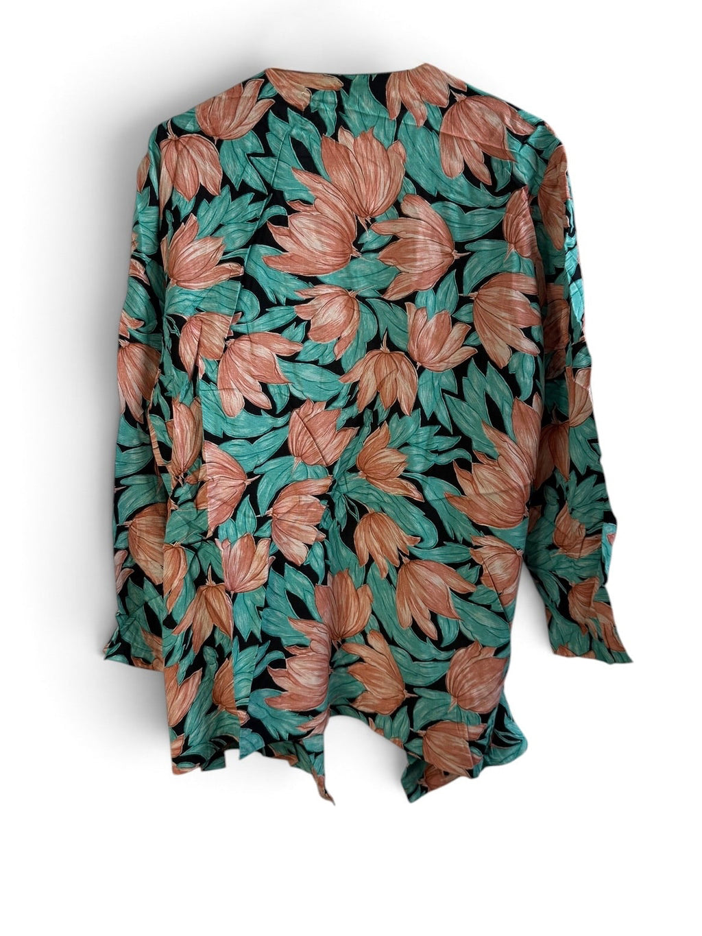 Vintage Floral Open Front Cover-Up