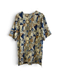 Vintage Printed Blouse