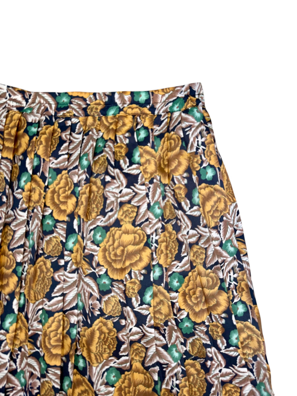 Floral Print Vintage Midi Skirt