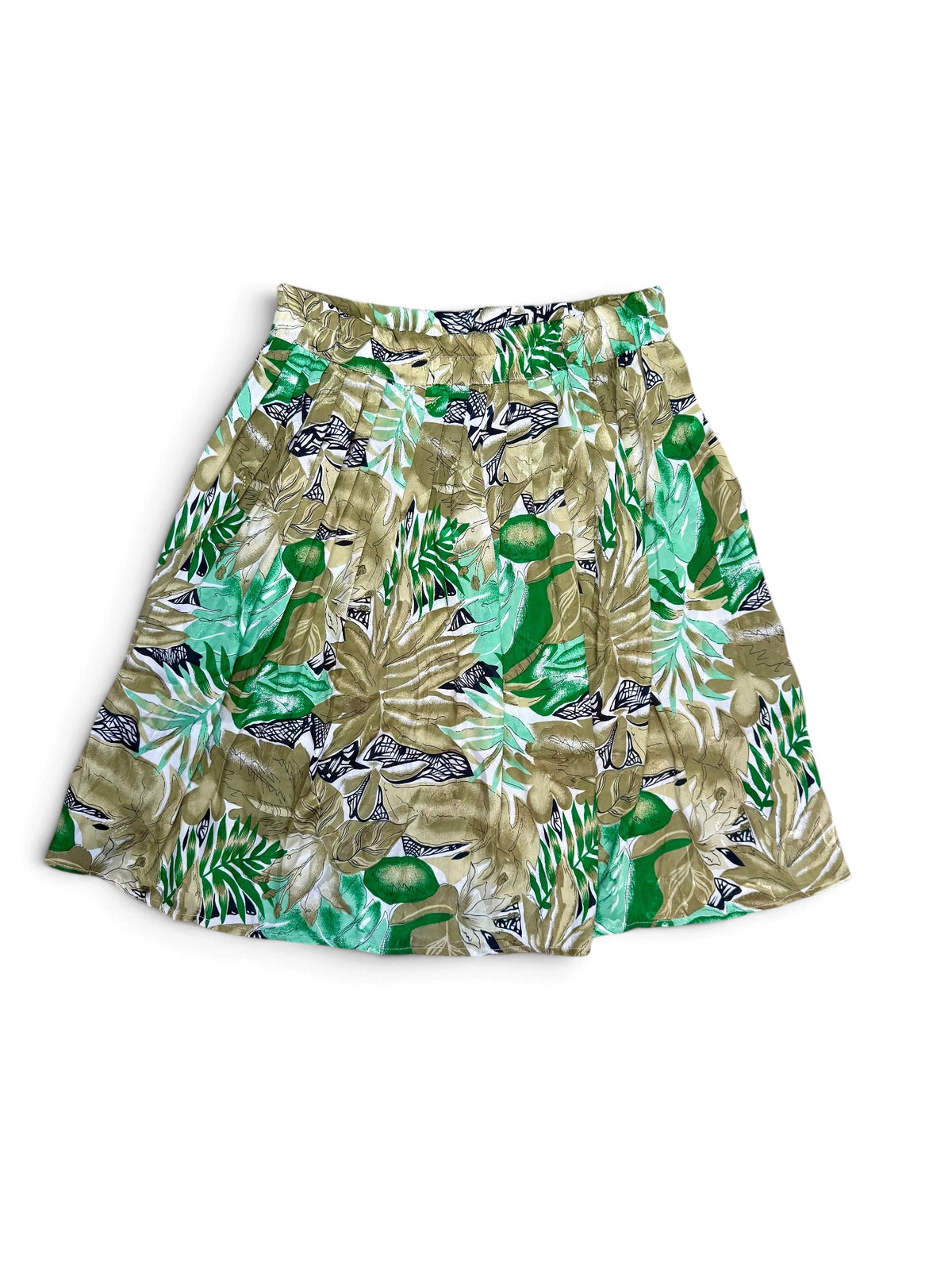 Floral Print Vintage Midi Skirt