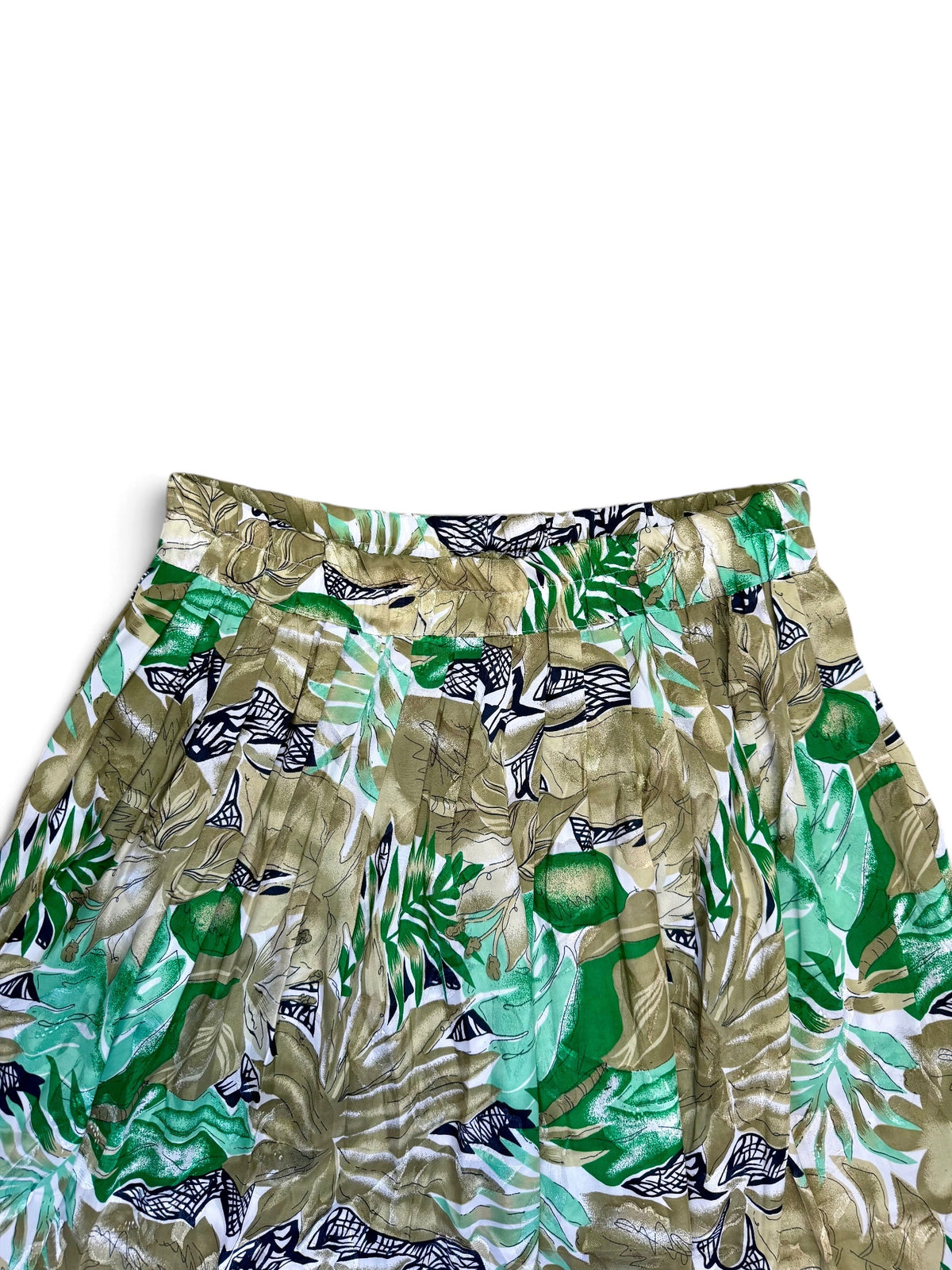 Floral Print Vintage Midi Skirt