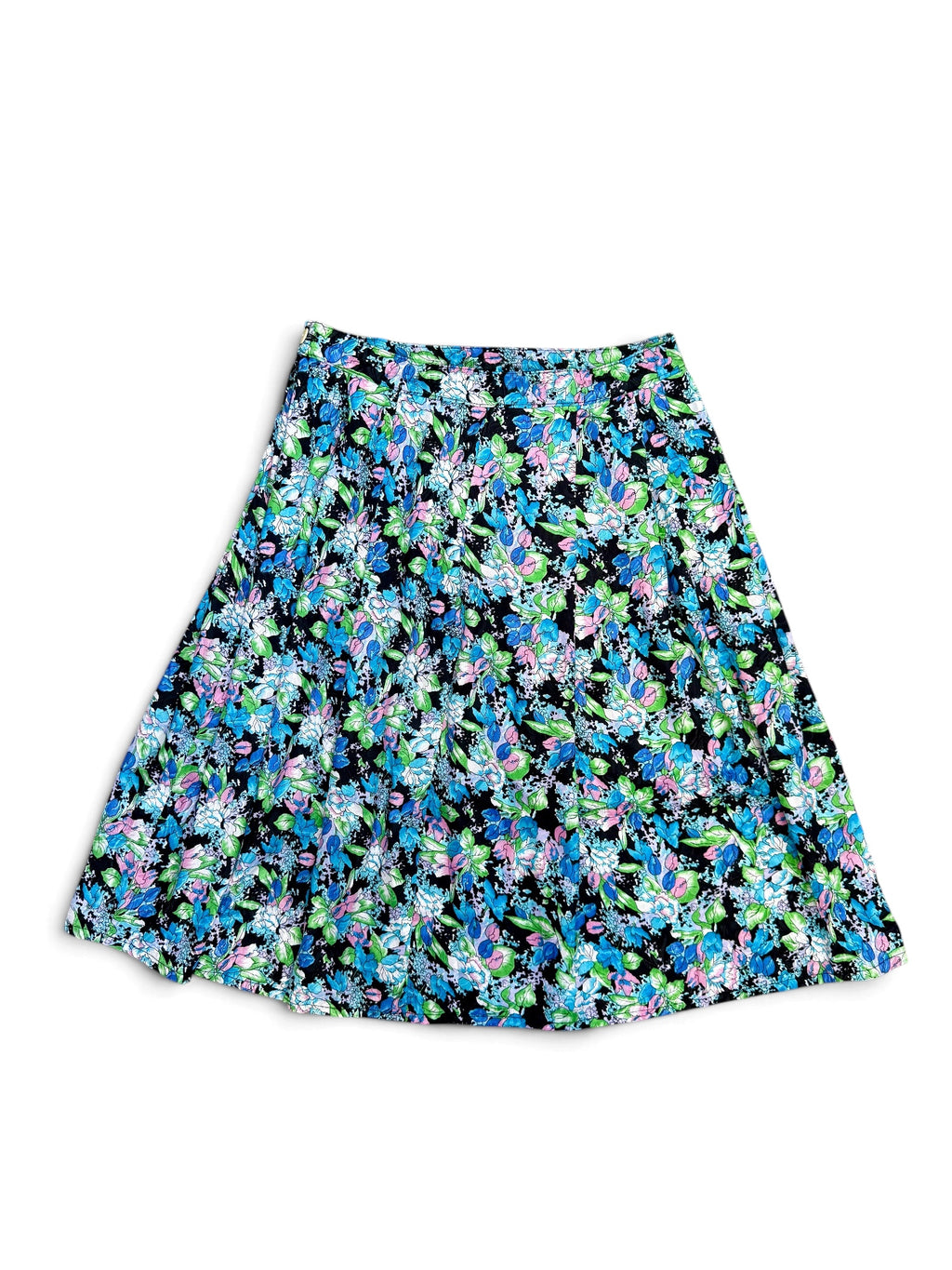 Floral Print Vintage Midi Skirt